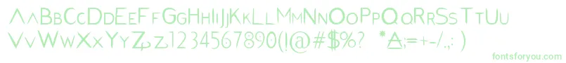 PentagramsSalemica Font – Green Fonts on White Background