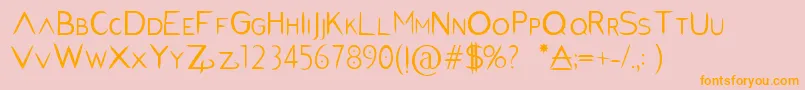 PentagramsSalemica Font – Orange Fonts on Pink Background