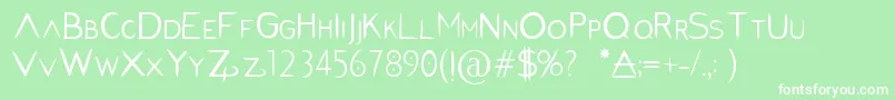 PentagramsSalemica Font – White Fonts on Green Background