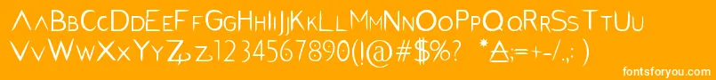 PentagramsSalemica Font – White Fonts on Orange Background