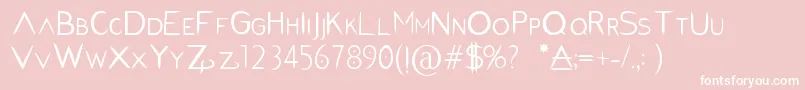 PentagramsSalemica Font – White Fonts on Pink Background