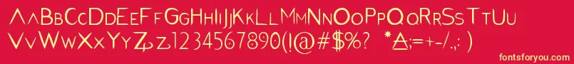 PentagramsSalemica Font – Yellow Fonts on Red Background