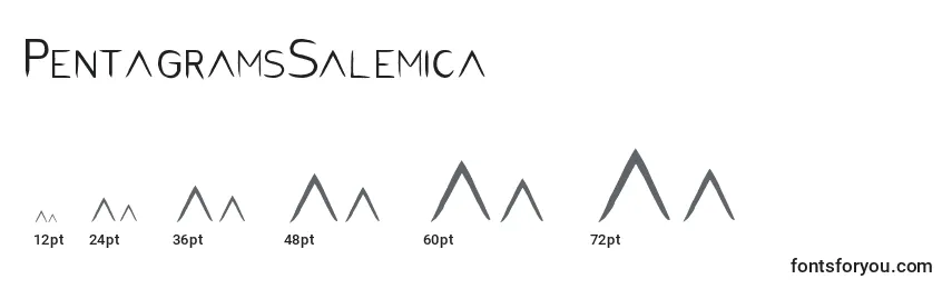 Größen der Schriftart PentagramsSalemica