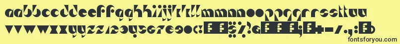 DaSeiNei Font – Black Fonts on Yellow Background