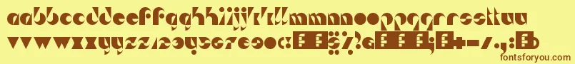 DaSeiNei Font – Brown Fonts on Yellow Background