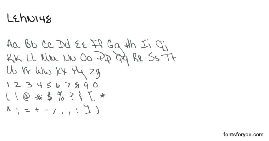 Lehn148-fontti – aakkoset, numerot, erikoismerkit