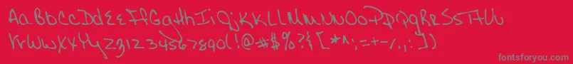 フォントLehn148 – 赤い背景に灰色の文字