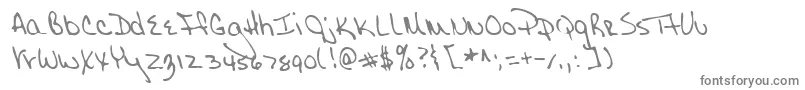 フォントLehn148 – 白い背景に灰色の文字