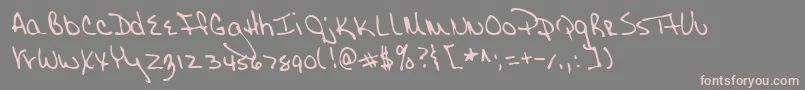 フォントLehn148 – 灰色の背景にピンクのフォント