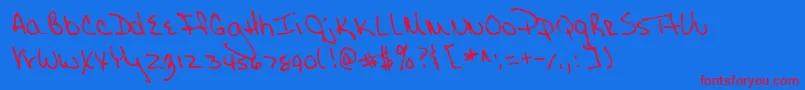 Шрифт Lehn148 – красные шрифты на синем фоне