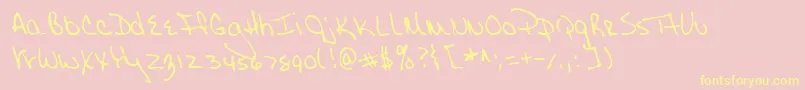 Lehn148 Font – Yellow Fonts on Pink Background