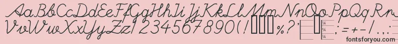 HandWritingMutlu Font – Black Fonts on Pink Background