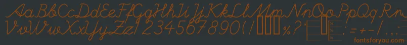 HandWritingMutlu Font – Brown Fonts on Black Background