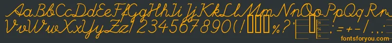 HandWritingMutlu Font – Orange Fonts on Black Background