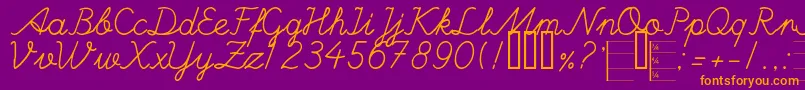 HandWritingMutlu Font – Orange Fonts on Purple Background