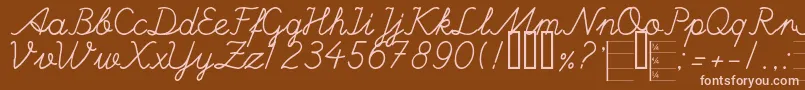 HandWritingMutlu Font – Pink Fonts on Brown Background