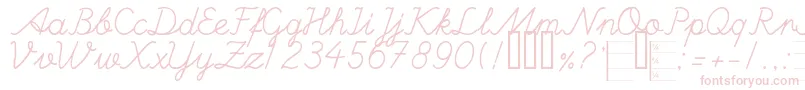 HandWritingMutlu Font – Pink Fonts on White Background