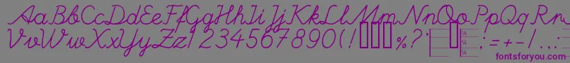 HandWritingMutlu Font – Purple Fonts on Gray Background