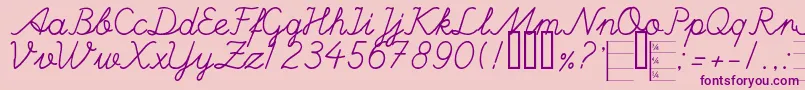 HandWritingMutlu Font – Purple Fonts on Pink Background
