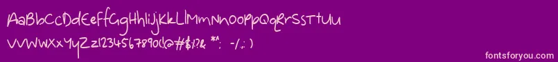 Dinosaur Font – Pink Fonts on Purple Background