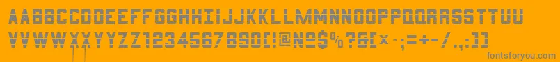 3x52-Schriftart – Graue Schriften auf orangefarbenem Hintergrund