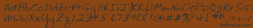 Lehn061-Schriftart – Schwarze Schriften auf braunem Hintergrund