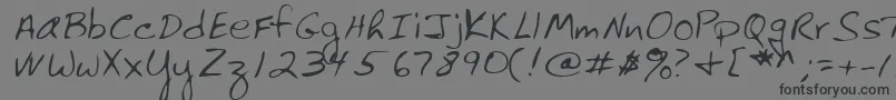 Lehn061 Font – Black Fonts on Gray Background