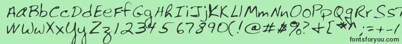 Шрифт Lehn061 – чёрные шрифты на зелёном фоне