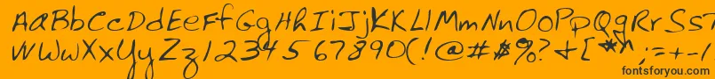フォントLehn061 – 黒い文字のオレンジの背景