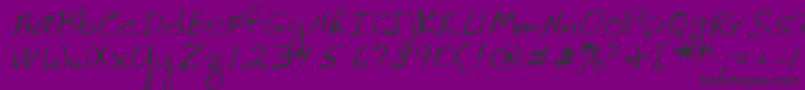 Fonte Lehn061 – fontes pretas em um fundo violeta