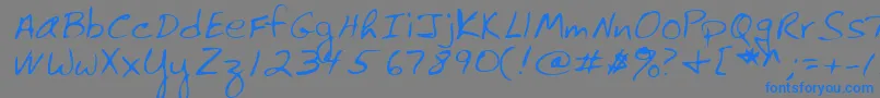 Lehn061-Schriftart – Blaue Schriften auf grauem Hintergrund