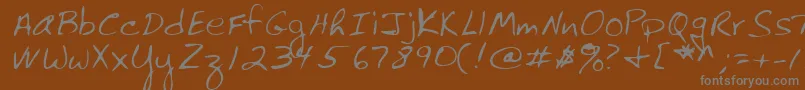 Шрифт Lehn061 – серые шрифты на коричневом фоне