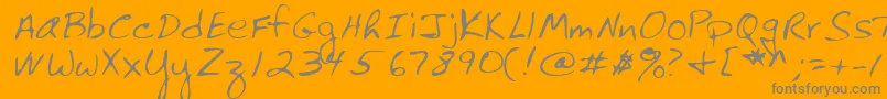 Czcionka Lehn061 – szare czcionki na pomarańczowym tle