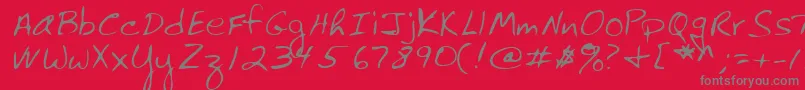 Шрифт Lehn061 – серые шрифты на красном фоне