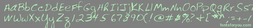 Шрифт Lehn061 – зелёные шрифты на сером фоне