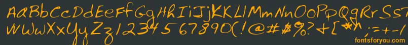 フォントLehn061 – 黒い背景にオレンジの文字