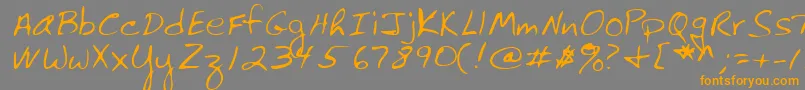Lehn061-fontti – oranssit fontit harmaalla taustalla