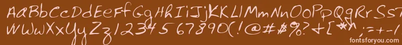 Шрифт Lehn061 – розовые шрифты на коричневом фоне