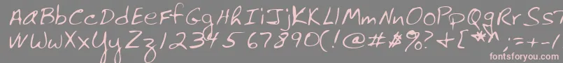 Lehn061 Font – Pink Fonts on Gray Background