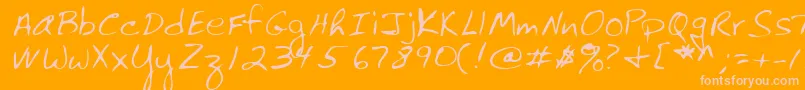 Шрифт Lehn061 – розовые шрифты на оранжевом фоне