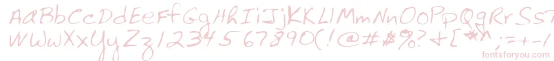 Lehn061-fontti – vaaleanpunaiset fontit valkoisella taustalla