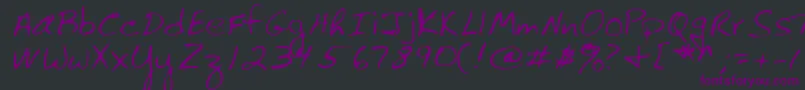 Шрифт Lehn061 – фиолетовые шрифты на чёрном фоне