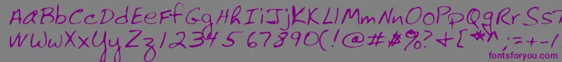 Шрифт Lehn061 – фиолетовые шрифты на сером фоне