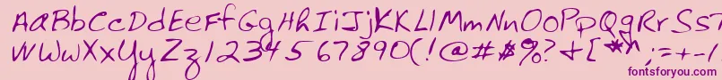 Lehn061-Schriftart – Violette Schriften auf rosa Hintergrund