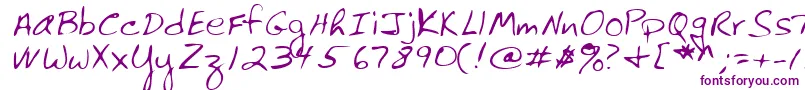 Lehn061 Font – Purple Fonts on White Background