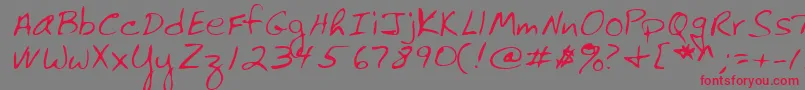 Шрифт Lehn061 – красные шрифты на сером фоне