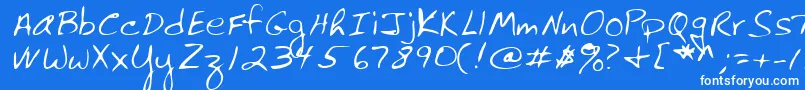 Шрифт Lehn061 – белые шрифты на синем фоне