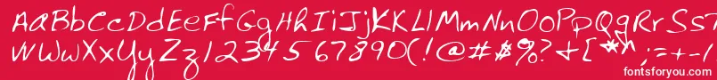 Lehn061-fontti – valkoiset fontit punaisella taustalla