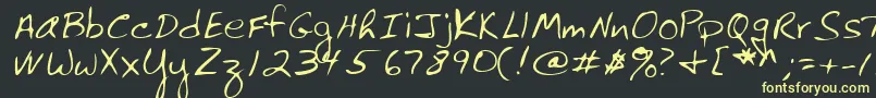 Lehn061-fontti – keltaiset fontit mustalla taustalla