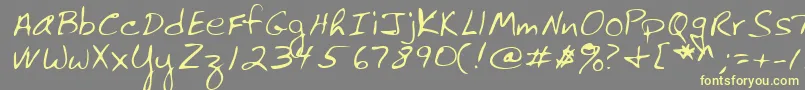 Lehn061-Schriftart – Gelbe Schriften auf grauem Hintergrund